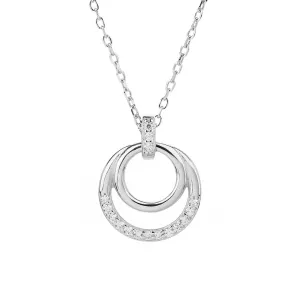 Stříbrný náhrdelník SPOJENÉ KROUŽKY Délka řetízku: 40+5 cm