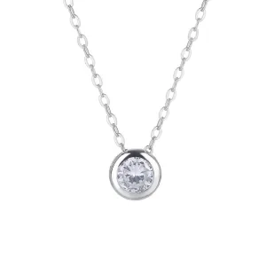 Stříbrný náhrdelník ZÁŘIVÝ KROUŽEK Délka řetízku: 40+3 cm