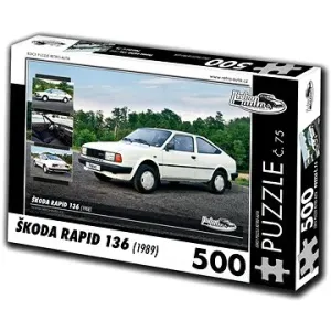 Retro-auta Puzzle č. 75 Škoda RAPID 136 (1988) 500 dílků