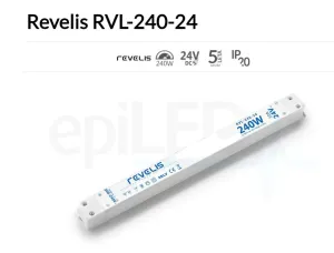 REVELIS Nábytkový LED napájecí zdroj 240W 10A 24V RVL-240-24