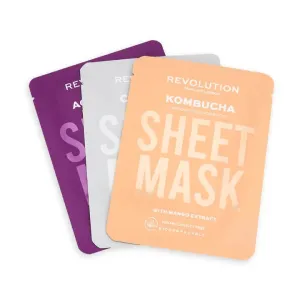 Revolution Skincare Sada pleťových masek pro smíšenou pleť Biodegradable (Combination Skin Sheet Mask)