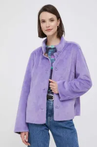 Bunda Rich & Royal dámská, fialová barva, přechodná