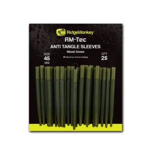 RidgeMonkey Převleky RM-Tec Anti Tangle Sleeves 45mm 25ks - Zelený