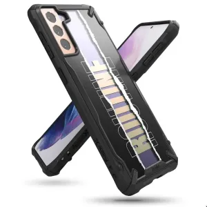Ringke Fusion X Design pancéřové pouzdro s rámečkem Samsung Galaxy S21+ 5G (S21 Plus 5G) černé (Routine) (XDSG0054)