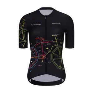 RIVANELLE BY HOLOKOLO Cyklistický dres s krátkým rukávem - MAAPPI DARK LADY - černá/vícebarevná M