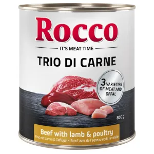 Rocco Classic Trio di Carne - 24 x 800 g - hovězí, jehněčí a drůbež