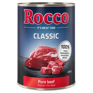 Rocco Classic zkušební mix 6 x 400 g - exkluzivní mix: hovězí, hovězí/losos, hovězí/kachní