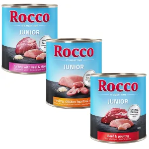 Rocco míchané balení na vyzkoušení  6 x 800 g - Junior