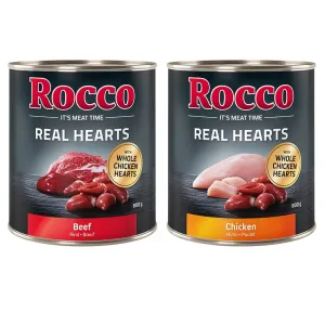 Výhodné balení: Rocco Real Hearts 24 x 800 g - 2 různé druhy