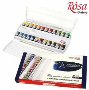 Sada akvarelových barev Rosa 24ks – plastová paleta