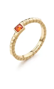 Rosato Elegantní pozlacený prsten s kubickým zirkonem Cubica RZCU100 56 mm