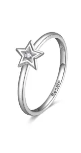 Rosato Půvabný stříbrný prsten s hvězdičkou Allegra RZA027 52 mm
