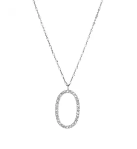 Rosato Stříbrný náhrdelník s přívěskem O Cubica RZCU15 (řetízek, přívěsek)