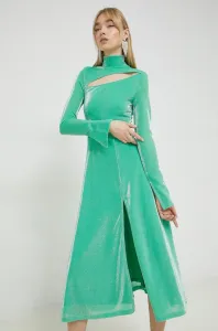 Šaty Rotate zelená barva, maxi