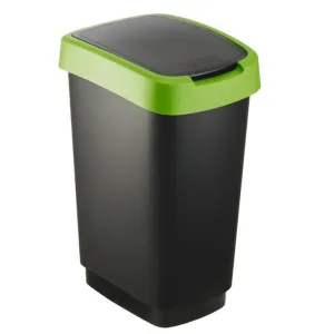 Odpadkový koš SWING TWIST černá a zelená 25 l