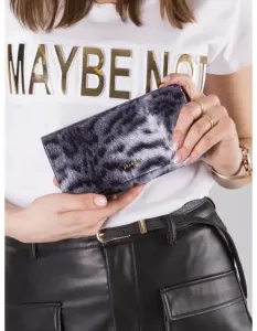 Dámská peněženka kožená s tygřím vzorem SARAH bíločerná