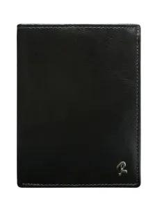 Pánská černá kožená peněženka bez zapínání #1358578