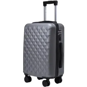 ROWEX Příruční kabinový cestovní kufr s TSA zámkem Crystal, šedočerná, 55 × 38 × 23 cm (33 l)