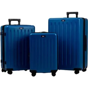 ROWEX Extra odolný cestovní kufr s TSA zámkem Stripe, modrý, set 3 ks