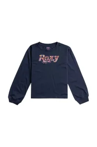 Dětská bavlněná košile s dlouhým rukávem Roxy LET SOMEBODY GO TEES tmavomodrá barva