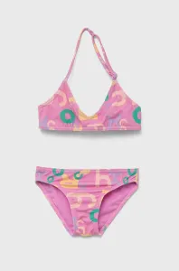 Dvoudílné dětské plavky Roxy růžová barva #6095362