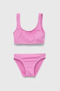 Dvoudílné dětské plavky Roxy růžová barva #5862536