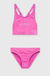 Dvoudílné dětské plavky Roxy růžová barva #4942930
