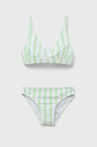 Dvoudílné dětské plavky Roxy zelená barva #5025671