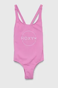 Jednodílné dětské plavky Roxy růžová barva #4977383