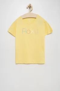 Dětské bavlněné tričko Roxy žlutá barva #2869638