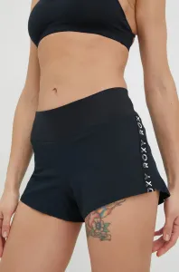 Běžecké šortky Roxy Bold Moves černá barva, s aplikací, medium waist