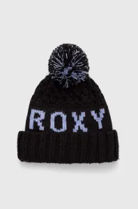 Čepice Roxy černá barva, z husté pleteniny #6113553