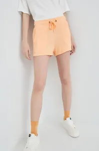 Kraťasy Roxy dámské, oranžová barva, melanžové, high waist