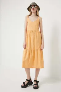 Šaty Roxy oranžová barva, midi