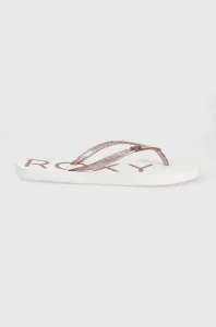 Žabky Roxy Viva dámské, bílá barva, na plochém podpatku, ARJL100873
