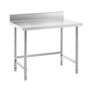 Pracovní stůl z ušlechtilé oceli 100 x 70 cm lem nosnost 92 kg - Pracovní stoly Royal Catering