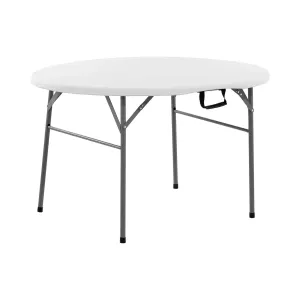 Skládací stůl kulatý Ø 1 200 x 740 mm 150 kg interiér/exteriér bílý - Skládací stoly Royal Catering