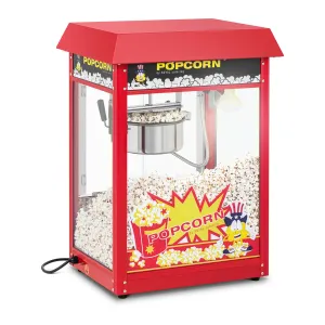 Stroj na popcorn retro design 150 / 180 °C červený - Stroje na popcorn Royal Catering