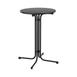 Koktejlový stůl Ø 70 cm skládací černý - Skládací stoly Royal Catering