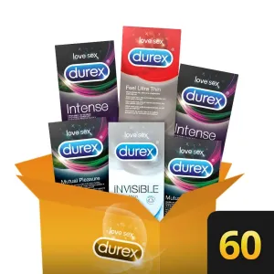 Rozmanitý výběr kondomů Durex pro zažití intenzivnější a přirozenější zážitky