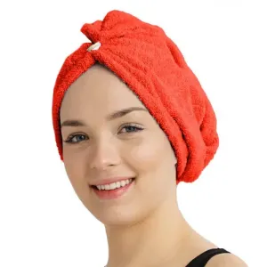 Chanar Rychleschnoucí froté turban na vlasy, červený