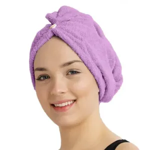 Chanar Rychleschnoucí froté turban na vlasy, fialový lila