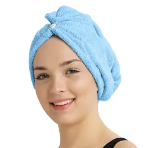 Chanar Rychleschnoucí froté turban na vlasy, modrý