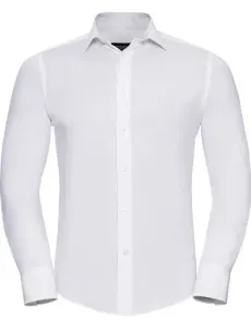 RUSSELL COLECTION Pánská číšnická košile Russel dlouhý rukáv slim fit - 4 barvy bílá,4XL