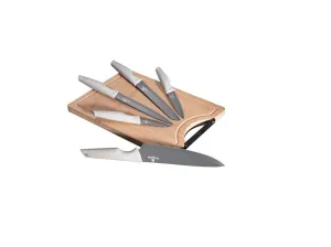 BERLINGERHAUS Sada nožů s nepřilnavým povrchem + prkénko 6 ks Aspen Collection