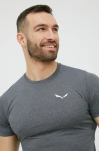 Sportovní tričko Salewa Pedroc šedá barva, hladký