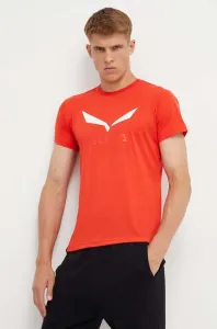 Sportovní triko Salewa Solidlogo červená barva, s potiskem