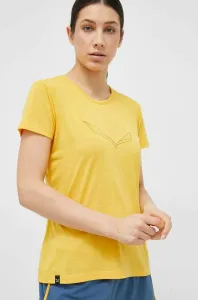 Sportovní tričko Salewa PURE EAGLE FRAME DRY žlutá barva, 00-0000028449