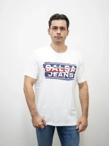 Salsa Jeans pánské bílé tričko - L (0001) #5885764