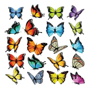 Samolepící dekorace Butterflies, 30 x 30 cm #491176